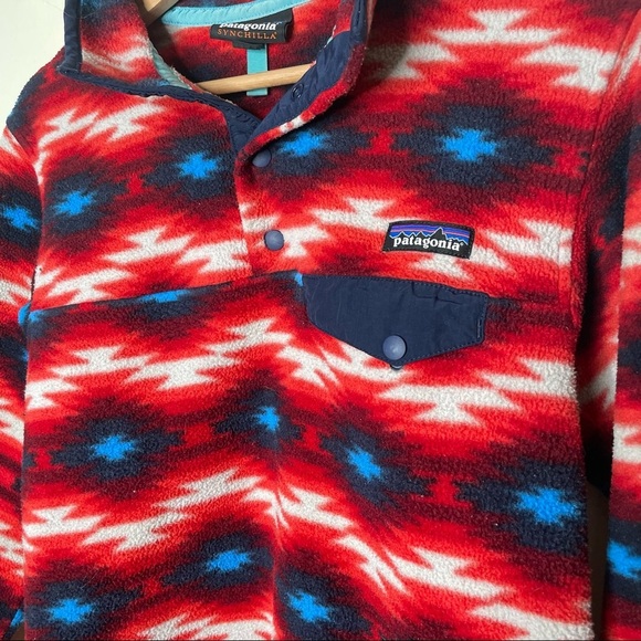 Patagonia Synchilla Red Wild Desert Pullover small - Picture 2 of 5